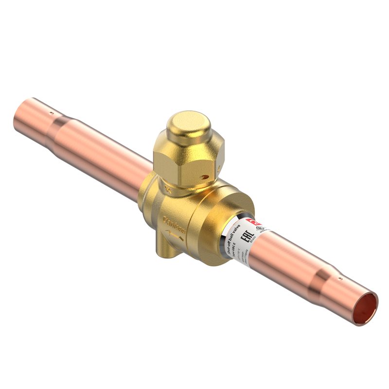 Danfoss GBC 10S E Shut-off Ball Valve 3/8 in Solder ODF with Access Port
