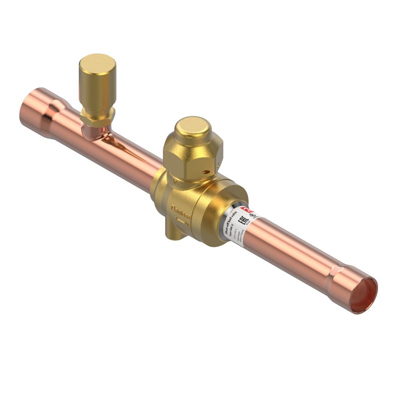 Danfoss GBC 12S E Shut-off Ball Valve 1/2 in Solder ODF with Access Port