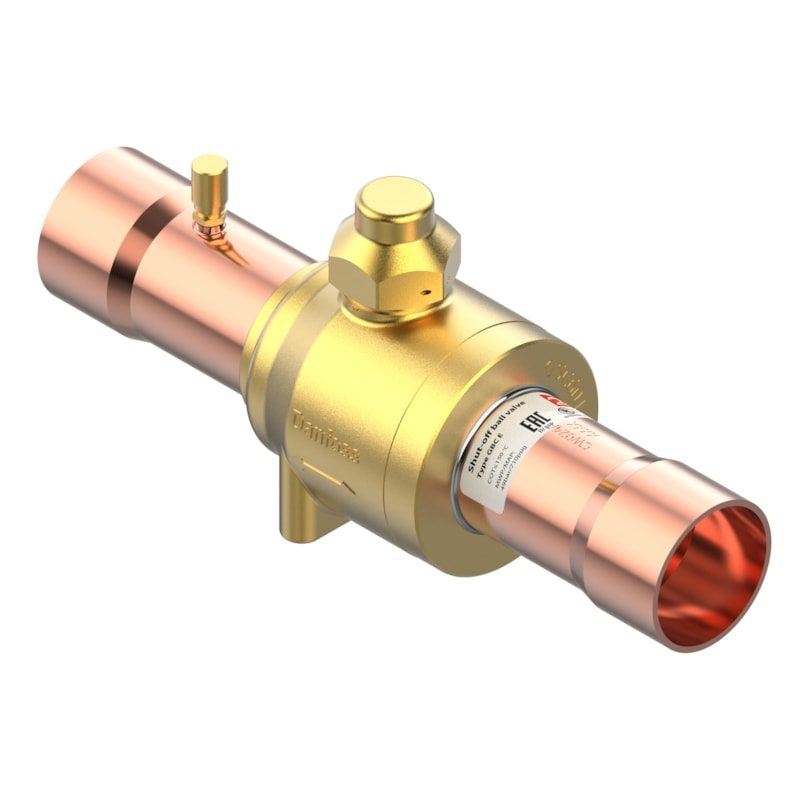 Danfoss GBC 54S E Shut-off Ball Valve 54 mm (2 1/8 in) Solder ODF with access port