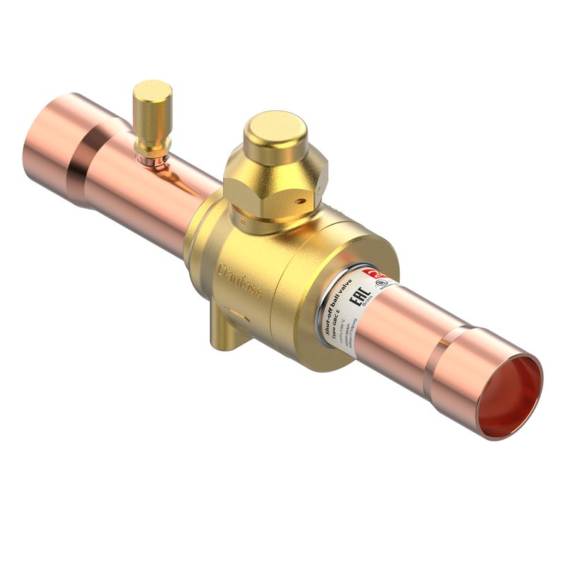 Danfoss GBC 28S E Shut-off Ball Valve 28 mm Solder ODF with Access Port