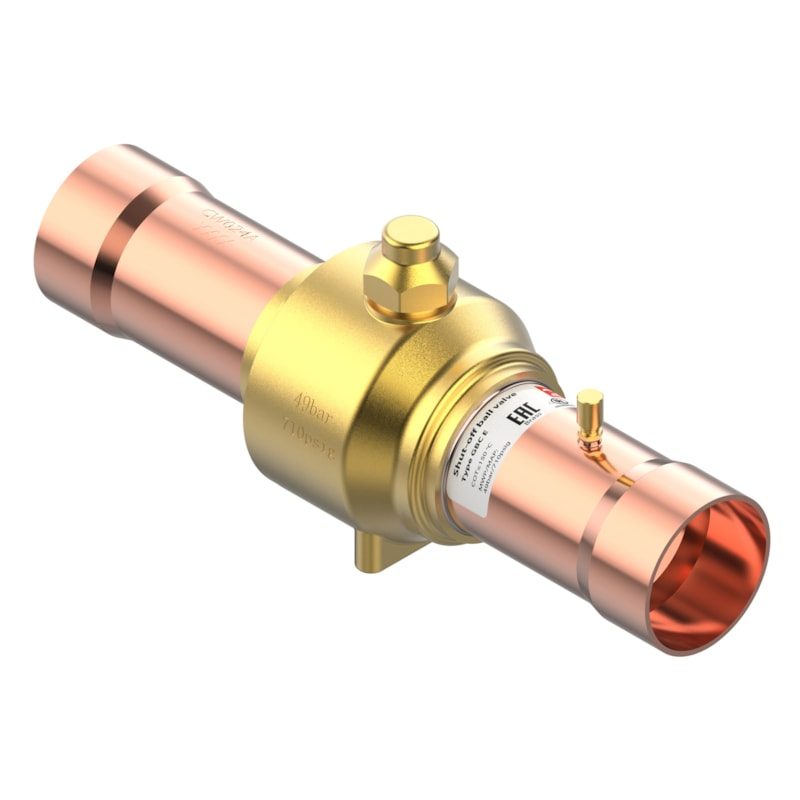 Danfoss GBC 79S E Shut-off Ball Valve 3 1/8 in Solder ODF with access port