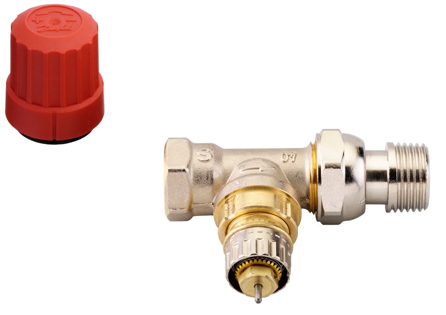 Danfoss RA-N radiator valve, normal flow with presetting, straight, 10/15, dimension standard S (013G3322)