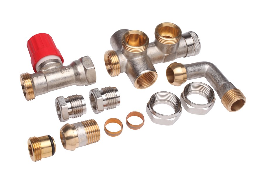 Danfoss RA-KW two-pipe combi manifold valve set, wall connection (013G3344)