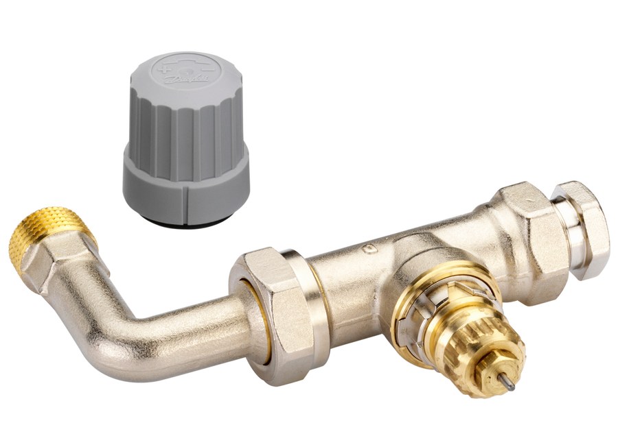 Danfoss RA-KE/KEW single-pipe manifold valve body, straight (013G3362)