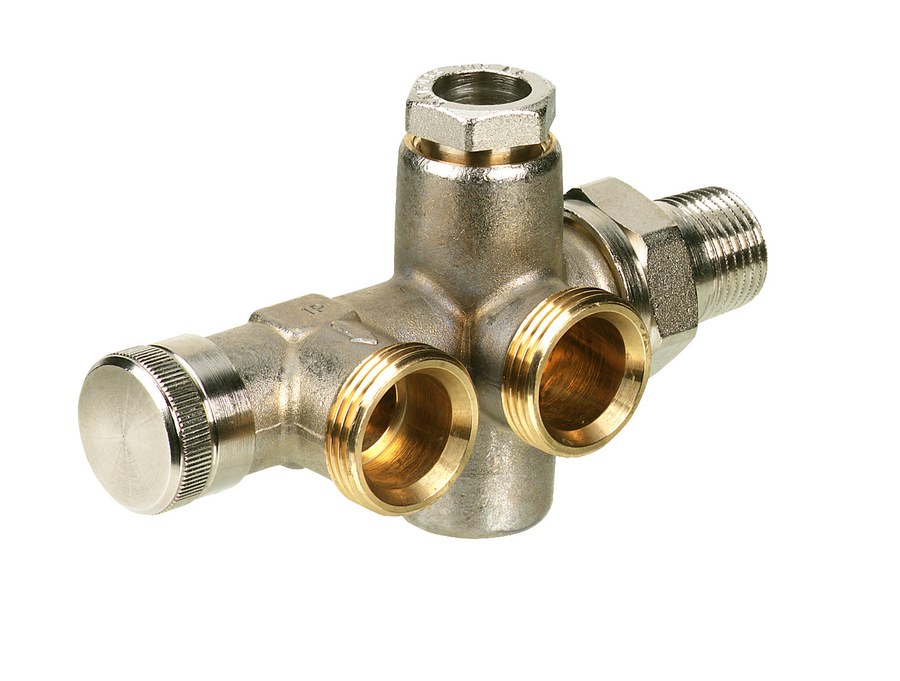 Danfoss RA-KW two-pipe manifold coupling, wall connection (013G3369)