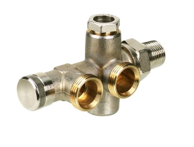 Danfoss RA-KW two-pipe manifold coupling, wall connection