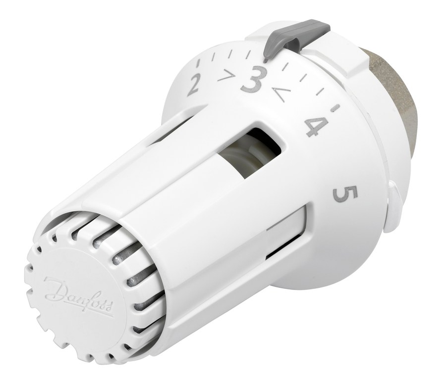 Danfoss RAW-K thermostatic radiator sensor — liquid-charged, built-in sensor, 8–28 °C, M30X1.5 connection (013G5013)
