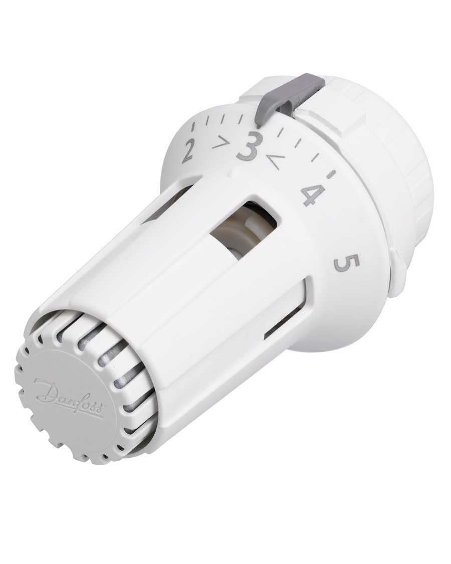 Danfoss RAW thermostatic radiator sensor — liquid-charged, built-in sensor, 8–28 °C, RA connection (013G5014)