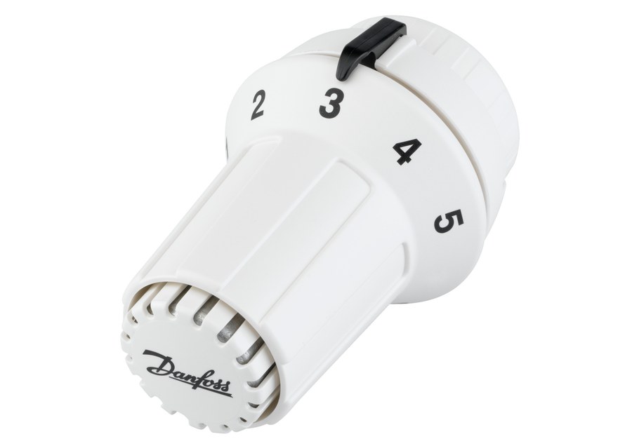 Danfoss RAS-C thermostatic radiator sensor — liquid-charged, built-in sensor, 8–28 °C, RA connection (013G5041)