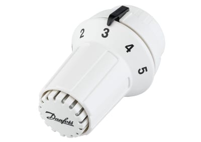 Danfoss RAS-C thermostatic radiator sensor — liquid-charged, built-in sensor, 8–28 °C, RA connection (013G5041)