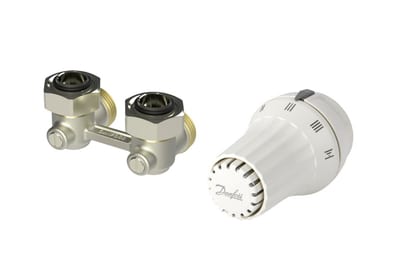 Danfoss RAE + RLV-KB radiator valve set (TRV set) — Angle ¾", 2-Elements, RAE sensor