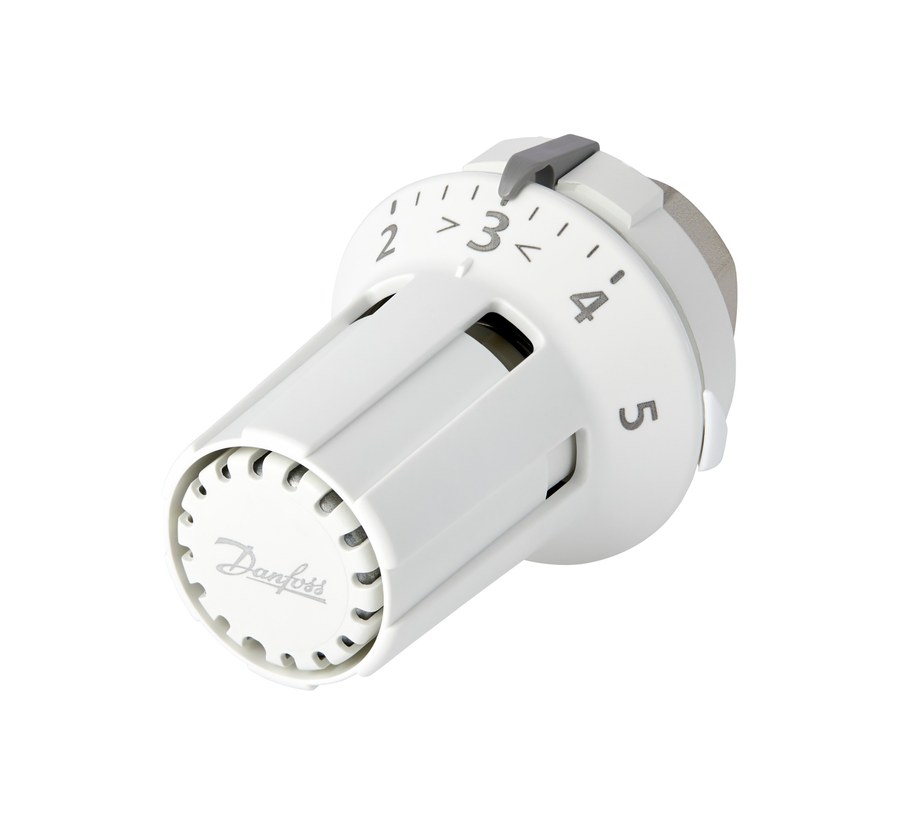 Danfoss RAW-K thermostatic radiator sensor — liquid-charged, built-in sensor, 16–28 °C, M30X1.5 connection (013G5136)