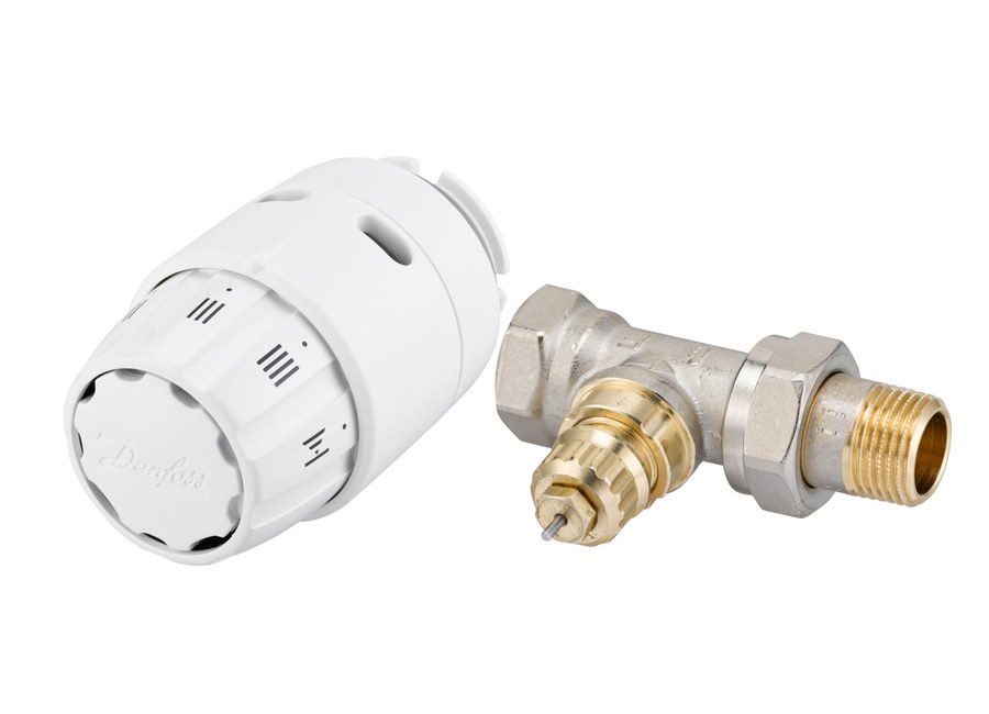 Danfoss RAS-C2 + RA-FN radiator valve set (TRV set) — Straight DN 15, 2-Elements, RAS-C2 sensor (013G5142)