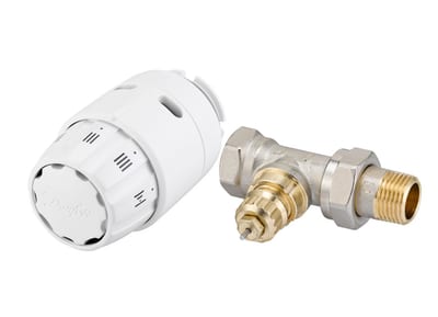 Danfoss RAS-C2 + RA-FN radiator valve set (TRV set) — Straight DN 15, 2-Elements, RAS-C2 sensor