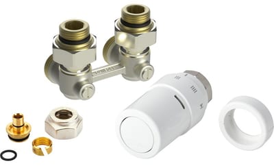 Danfoss RAX-K + RLV-KB radiator valve set (TRV set) — Angle ½", 2-Elements, RAX-K sensor