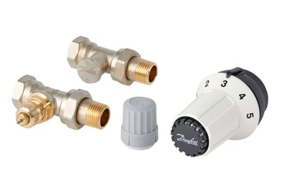 Danfoss RAS-C + RA-FN + RLV-S radiator valve set (TRV set) — Straight DN 15, 3-Elements, RAS-C sensor
