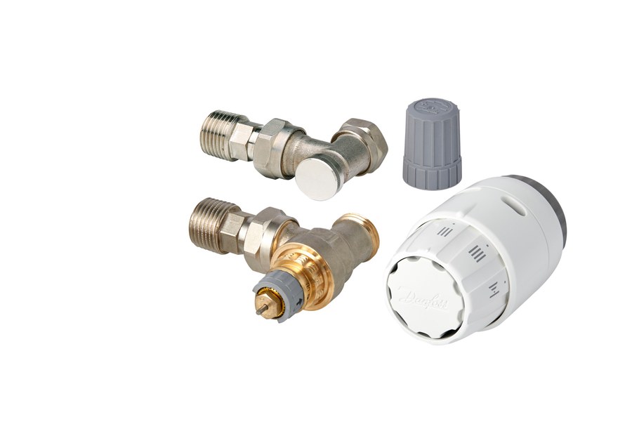Danfoss RAS-C2 Radiator Pack radiator valve set (TRV set) — Angle 10 mm, 3-Elements, RAS-C2 sensor (013G6006)