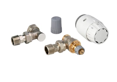 Danfoss RAS-C2 Radiator Pack radiator valve set (TRV set) — Angle 8 mm, 3-Elements, RAS-C2 sensor