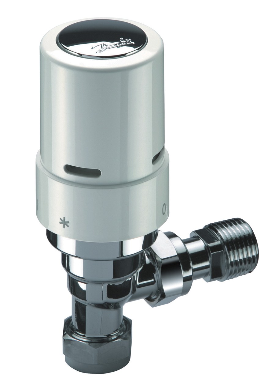 Danfoss RAS-D2 TRV Pack radiator valve set (TRV set) — Angle 10/15 mm, 2-Elements, RAS-D2 sensor (013G6013)