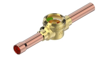 Danfoss SGP 12S N moisture-indicating sight glass, solder ODF x ODM 1/2 in (12 mm), code