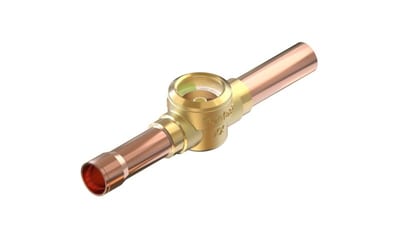 Danfoss SGP 16S N moisture-indicating sight glass, solder ODF x ODM 5/8 in (16 mm), code