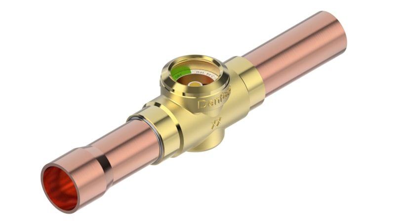 Danfoss SGP 22S N moisture-indicating sight glass, solder ODF x ODM 7/8 in (22 mm), code