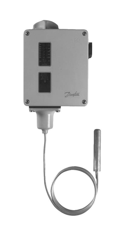 Danfoss RT106 Thermostat 20 to 90 degC SPDT Auto Reset, 3 m capillary
