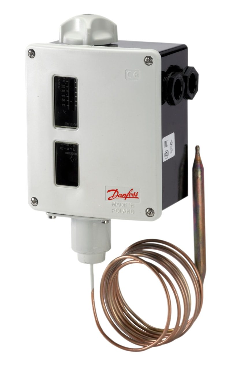 Danfoss RT7 Thermostat -25 to 15 degC SPDT Auto Reset, 2 m capillary (017-505366)
