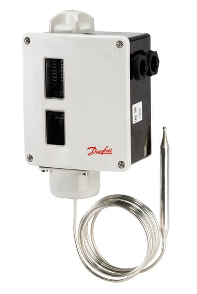 Danfoss RT15 Thermostat 8 to 32 degC SPDT Auto Reset, 2 m capillary