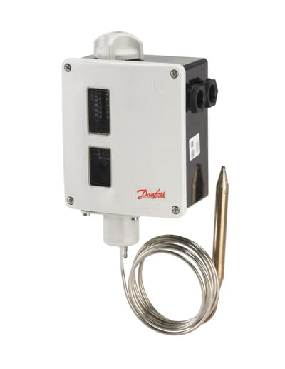 Danfoss RT124 Thermostat 200 to 300 SPDT Manual Reset (max), 2 m capillary
