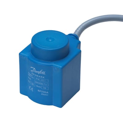Danfoss BF024CS solenoid valve coil 24 V AC 50/60 Hz clip-on cable IP67