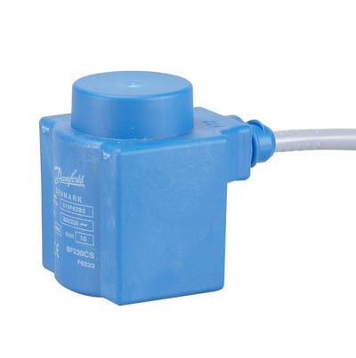 Danfoss BF230CS solenoid valve coil 220-230 V AC 50/60 Hz clip-on cable IP67