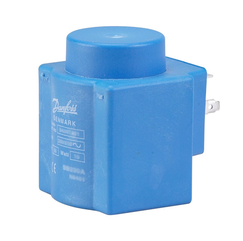 Danfoss BB230AS solenoid valve coil 230V AC clip-on DIN-spade