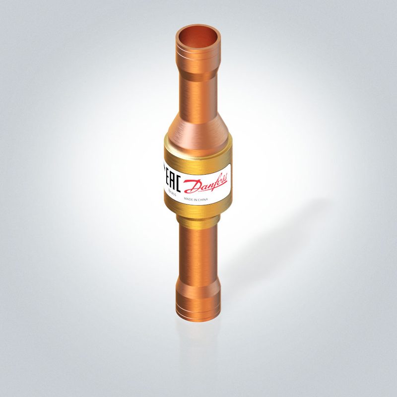 Danfoss NRV 19S check valve — 7/8 in ODF solder, angleway, 49 bar, code