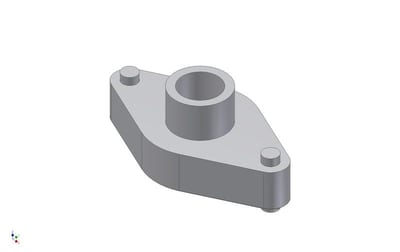 Danfoss threaded flange set, DN20 (3/4 in), NPT, ANSI/ASME B1.20.1, steel, oval tongue, 2-Flange set