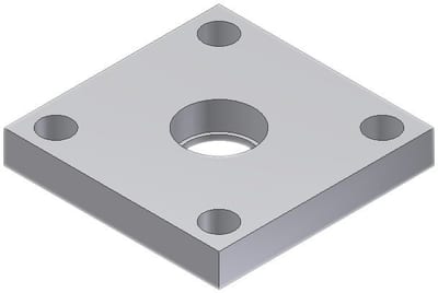 Danfoss threaded flange set, DN20 (3/4 in), NPT, ANSI/ASME B1.20.1, steel, square tongue, 2-Flange set