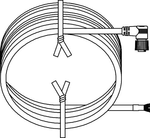 Danfoss ICAD cable set, 3 m (M12, for ICAD 600/900/1200 actuators)
