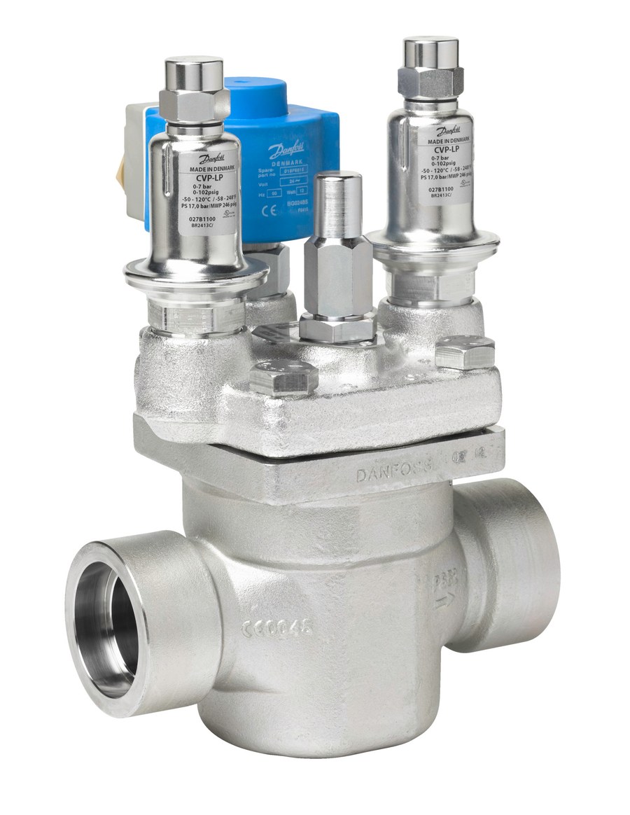 Danfoss ICS3E 25-20 pilot-operated servo valve, DN20 (3/4 in) butt weld, Kv 8 m³/h (code 027H1063)