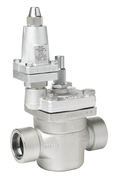 Danfoss ICS1 25-10 pilot-operated servo valve, 25 mm (1 in) butt weld (EN 10220), steel, Kv 3.5 m³/h