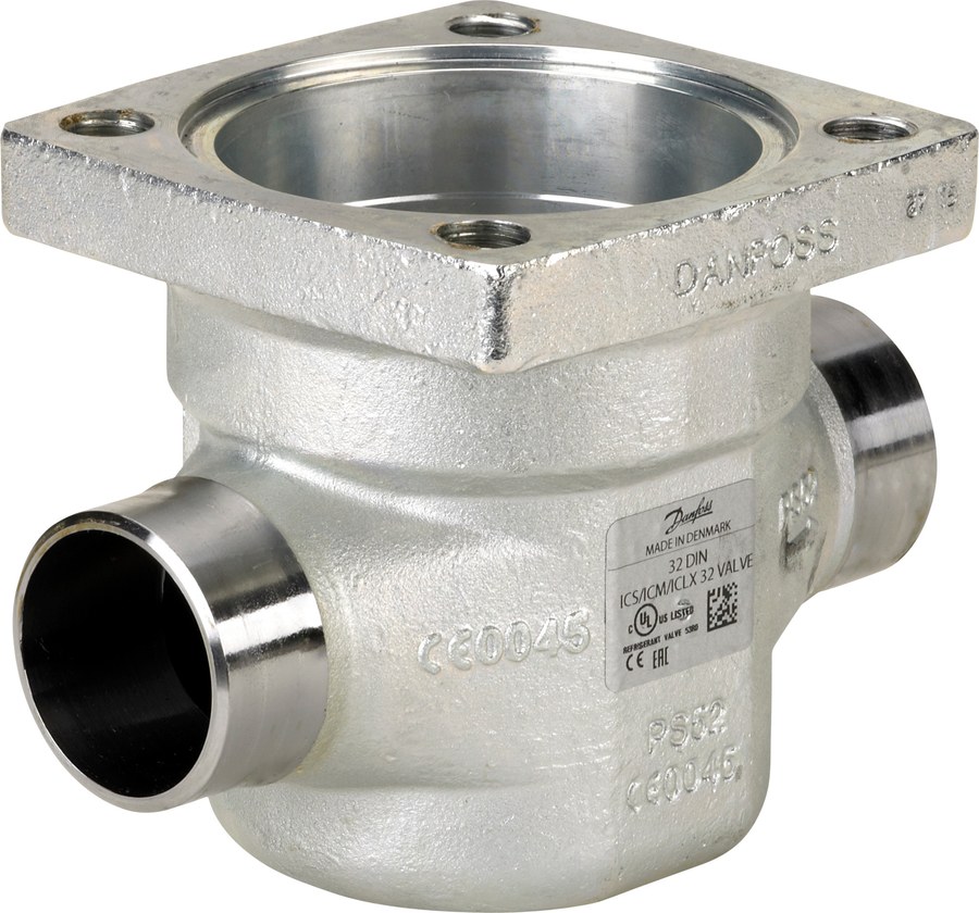 Danfoss ICV 32 multifunction valve body, soldering, 1 3/8 in (35 mm) (code 027H3123)