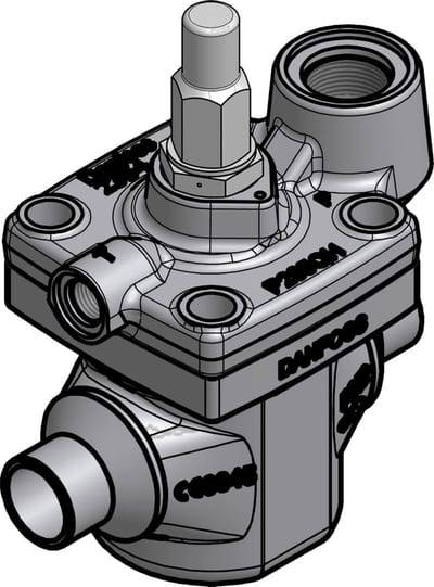 Danfoss ICS1 32 pilot-operated servo valve, butt weld DN32 (1¼ in), EN 10220, steel, Kv 17 m³/h
