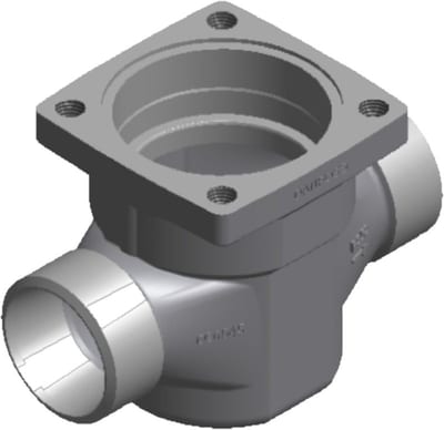Danfoss ICV 50 multifunction valve body, ODS solder 2 in (50 mm), ASME B 16.11, steel