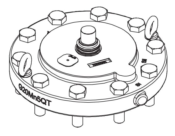 Danfoss top cover ICM 100 (spare part, steel)