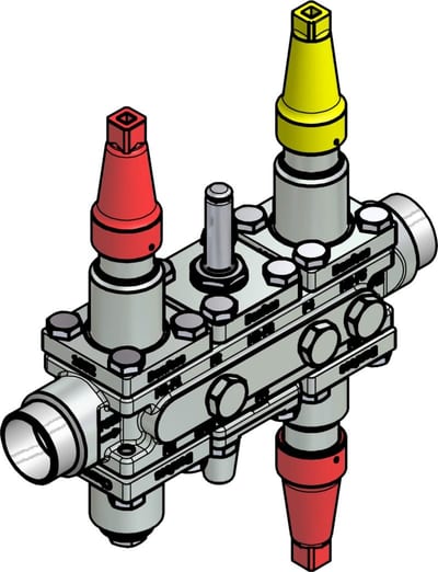 Danfoss ICF 20-6-1RA Flexline valve station, 32 mm, EN 10220