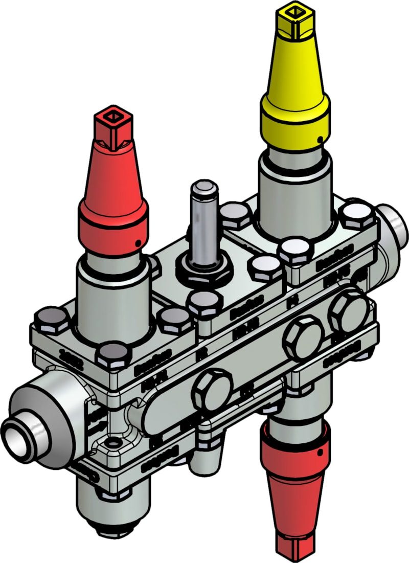 Danfoss ICF 20-6-1RA Flexline valve station, 20 mm, ASME B 36.10M Schedule 80 (code 027L3004)