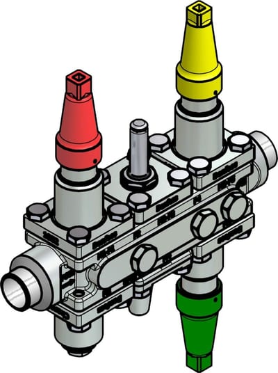 Danfoss ICF 20-6-2RA Flexline valve station, 25 mm, EN 10220