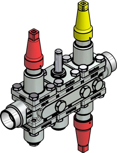 Danfoss ICF 20-6-3RA Flexline valve station, 32 mm, EN 10220