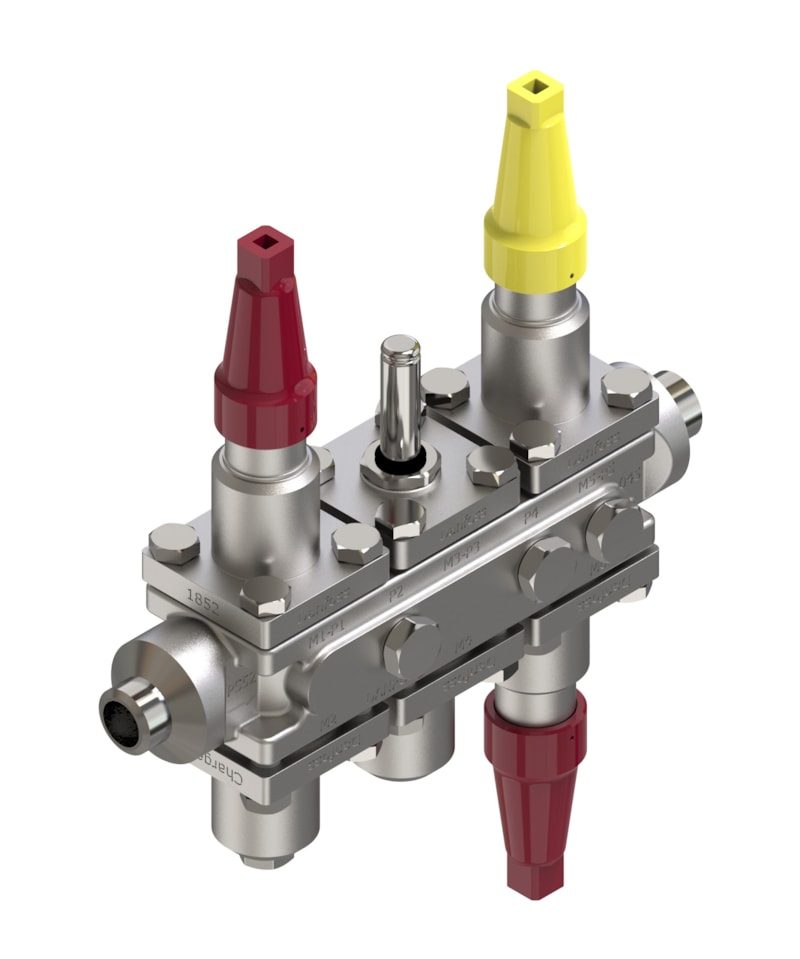 Danfoss ICF 20-6-3RA Flexline valve station, 20 mm, ASME B 36.10M Schedule 80 (code 027L3022)