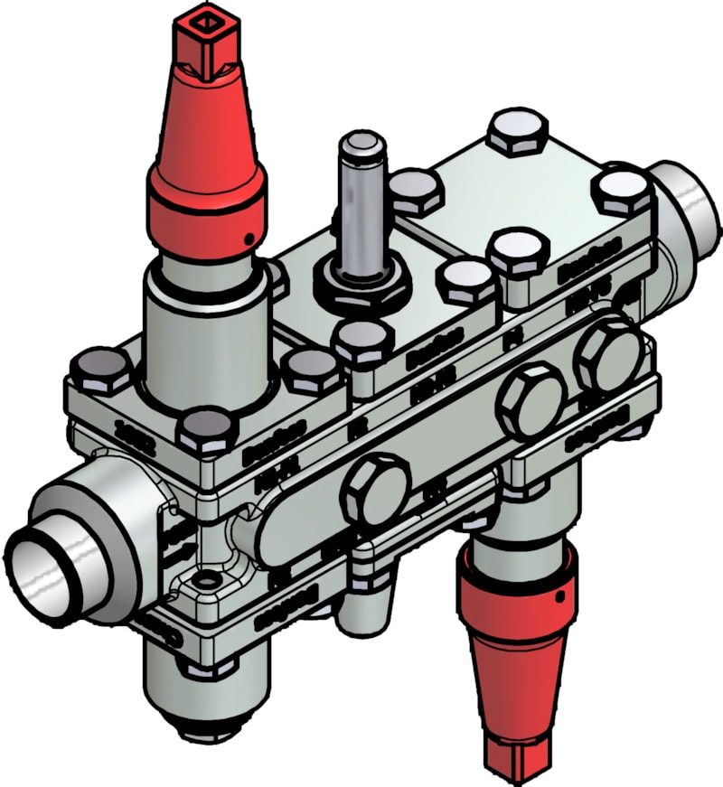 Danfoss ICF 20-6-4 Flexline valve station, 25 mm, EN 10220 (code 027L3028)