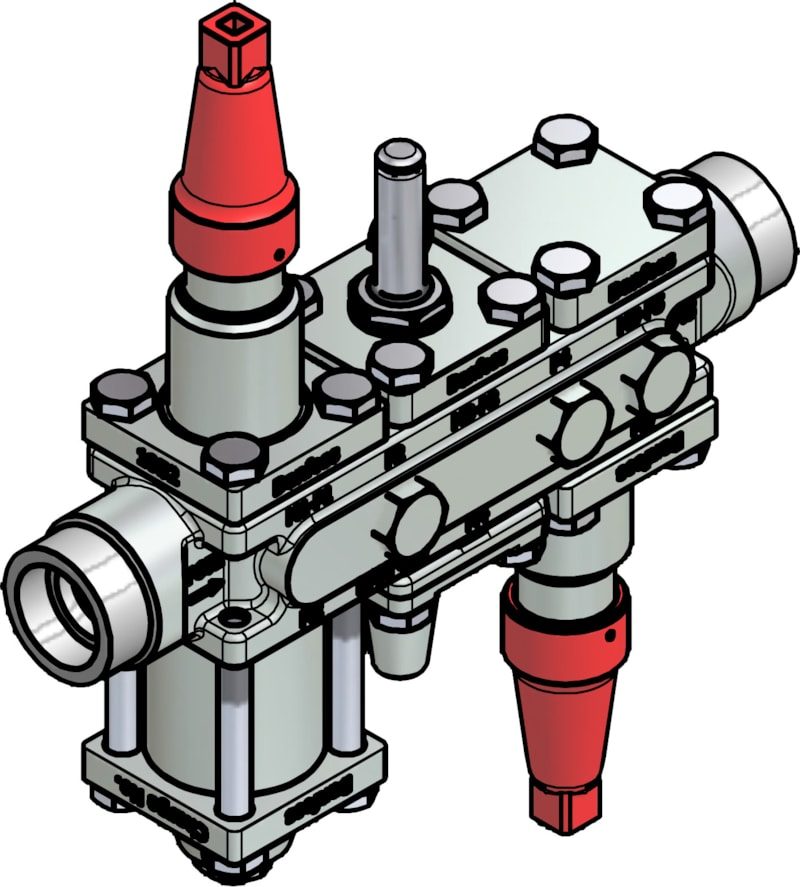 Danfoss ICF 20-6-4 Flexline valve station, 25 mm, ASME B 16.11 (code 027L3032)